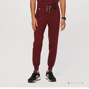 FIGS Men's Burgundy/Maroon Tansen Jogger Scrub Pants